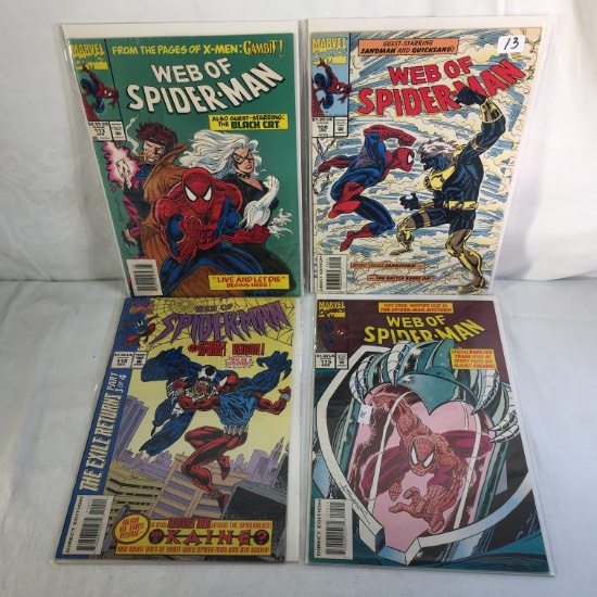 Lot of 4 Pcs Collector Marvel Comics Web Of Spider-man Comic Books No.108.113.115.119.