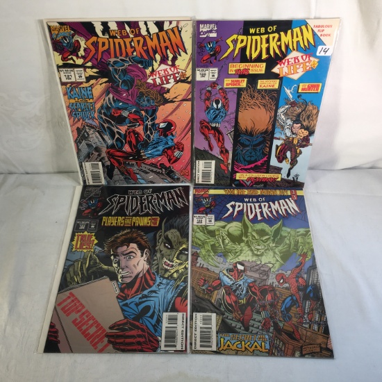 Lot of 4 Pcs Collector Marvel Comics Web Of Spider-man Comic Books No.120.121.122.123.