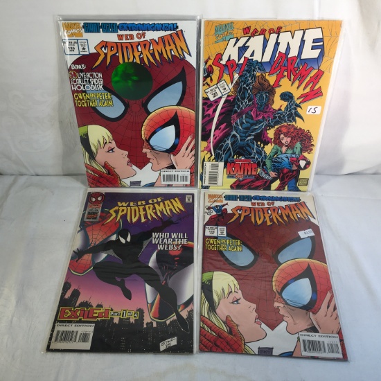 Lot of 4 Pcs Collector Marvel Comics Web Of Spider-man Comic Books No.124.125.125.128.