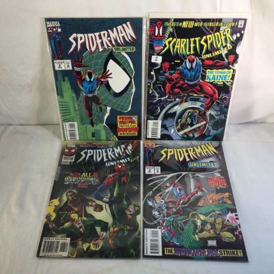 Lot of 4 Pcs Collector Marvel Comics Scarlet -Spider & Spider-man Comic Books No.1.8.9.13.