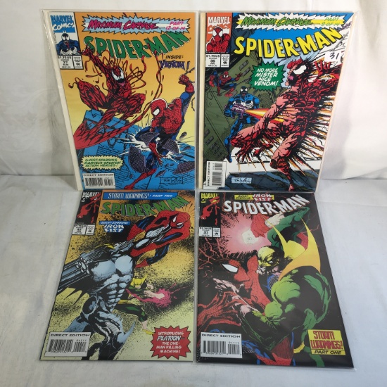 Lot of 4 Pcs Collector Marvel Comics Spider-man Comic Books No.36.37.41.42.
