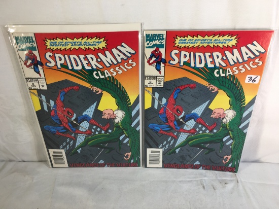 Lot of 2 Pcs Collector Marvel Comics Spider-man Classics Comic Books No.8.8.