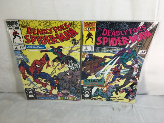 Lot of 2 Pcs Collector Marvel Comics The Deadly Foes Of Spider-man Comic Books No.1.2.