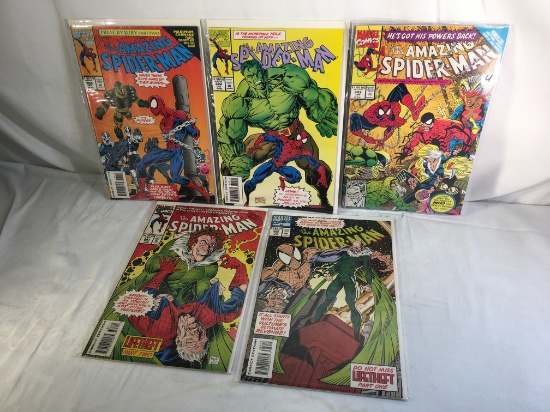 Lot of 5 Pcs Collector Marvel Comics The Amazing Spider-man Comic Books No.343.382.384.387.