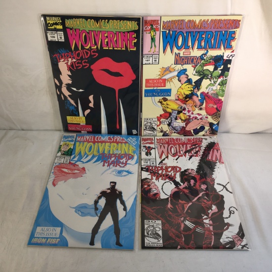 Lot of 4 Pcs Collector Marvel Comics Present Wolverine Comic Books No.107.109.110.111.