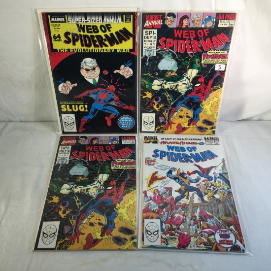 Lot of 4 Pcs Collector Marvel Comics Web Of Spider-man Comic Books No.3.4.5.6.