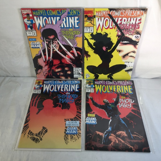 Lot of 4 Pcs Collector Marvel Comics Present Wolverine Comic Books No.112.113.114.115.