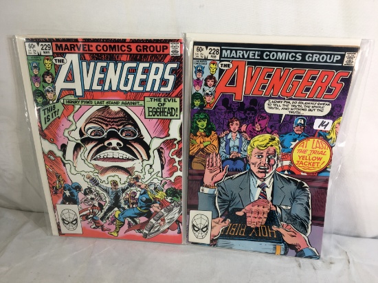 Lot of 2 Pcs Collector Vintage Marvel Comics The Avengers Comic Books No.228.229.