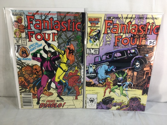 Lot of 2 Pcs Collector Vintage Marvel Comics Fantastic Four Comic Books No.291.307.