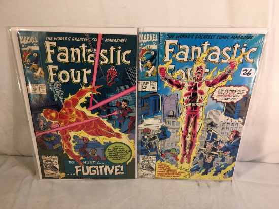 Lot of 2 Pcs Collector Vintage Marvel Comics Fantastic Four Comic Books No.372.373.