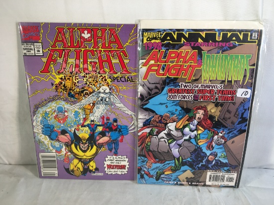 Lot of 2 Pcs collector Modern Marvel Comics Annual Alpha Flight  & Inhumans Comic Books