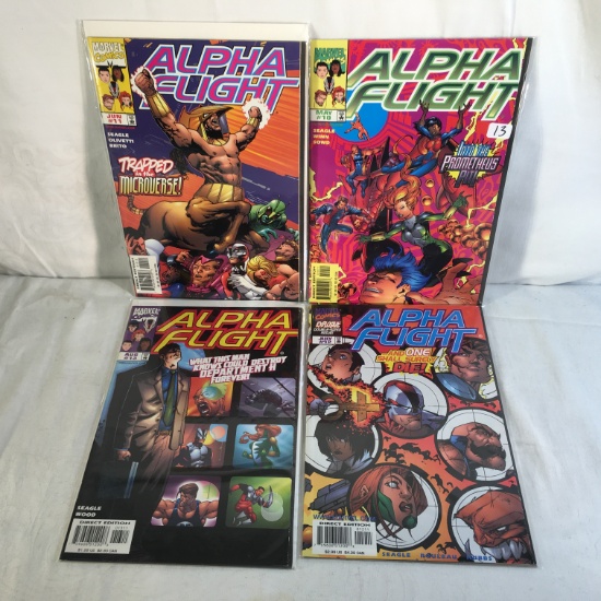 Lot of 4 Pcs collector Modern Marvel Comics Alpha Flight Comic Books No.10.11.12.13.