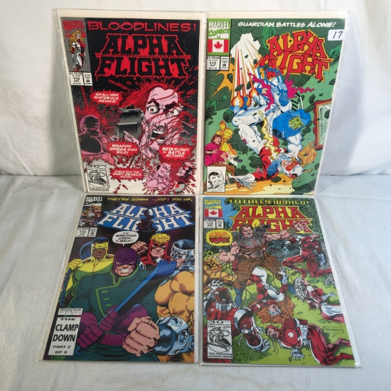 Lot of 4 Pcs collector Modern Marvel Comics Alpha Flight Comic Books No.113.114.115.119.