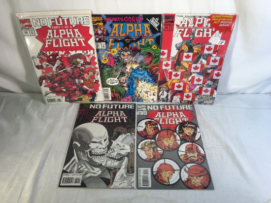 Lot of 5 Pcs collector Modern Marvel Alpha Flight Comic Books No.120.124.128.129.130.