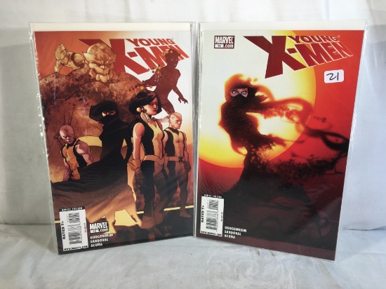 Lot of 2 Pcs collector Modern Marvel Comics Young X-Men Comic Books No.11.12.