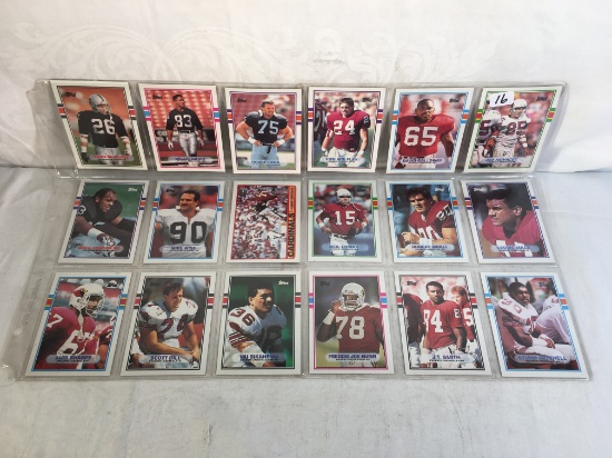 Lot of 18 Pcs Collector Vintage NFL Football Sport Trading Assorted Players & Cards -See Photos