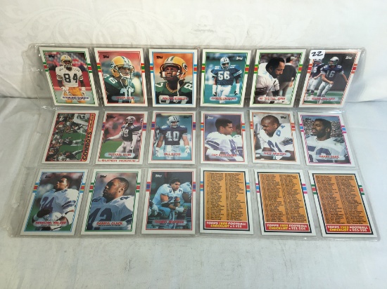 Lot of 18 Pcs Collector Vintage NFL Football Sport Trading Assorted Players & Cards -See Photos