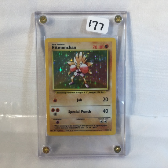 Collector Modern 1999 Wizards Pokemon Trading Game Card - Basic Hitmonchan HP70 Pokemon Crad 7/102