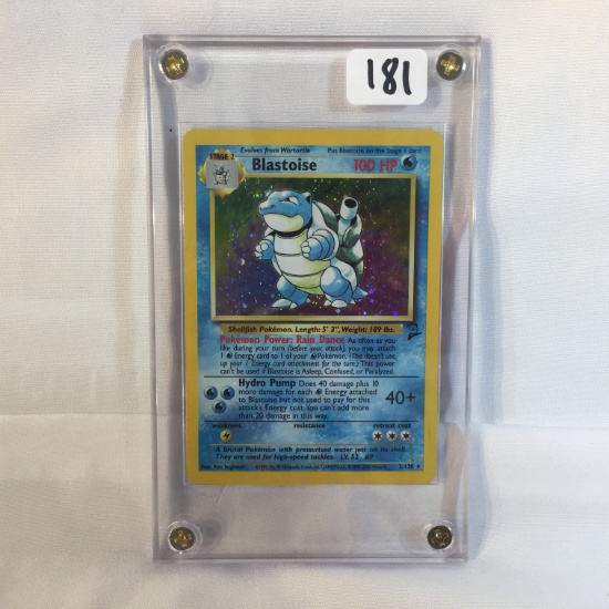 Collector Modern 1999-2000 Wizards Pokemon Trading Game Card - Stage2 Blastoise 100HP Pokemon 2/130