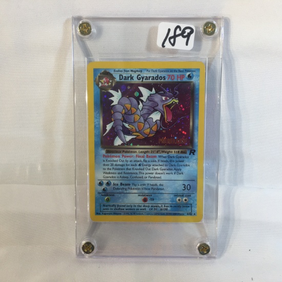 Collector Modern 1999-2000 Wizards Pokemon Trading Game Card Stage1 Dark Gyarados 70 HP Pokemon 8/82