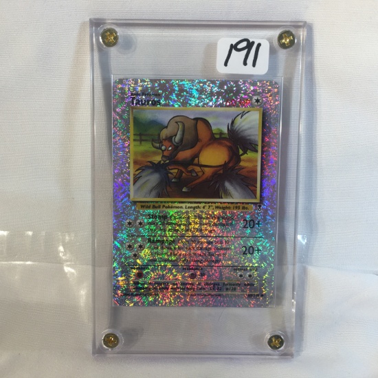 Collector Modern 2002 Pokemon Trading Game Card - Basic Tauros 60HP Pokemon Card 65/110
