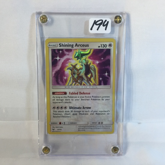 Collector Modern 2017 Pokemon Trading Game Card - Basic Shining Arceus HP130 Pokemon 57/73