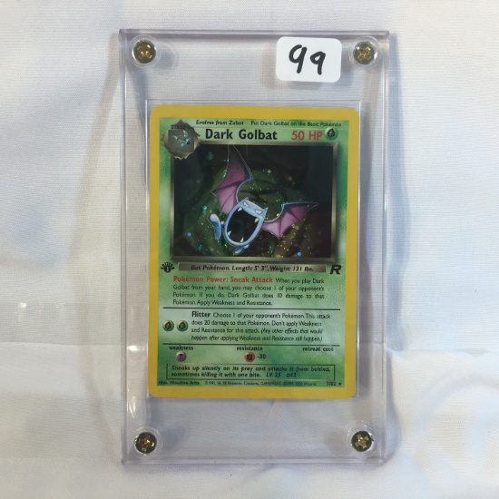 Collector Modern 1998 Nintendo Pokemon Trading Game Card - Stage1 Dark Golbat HP50 Pokemon Card 7/82