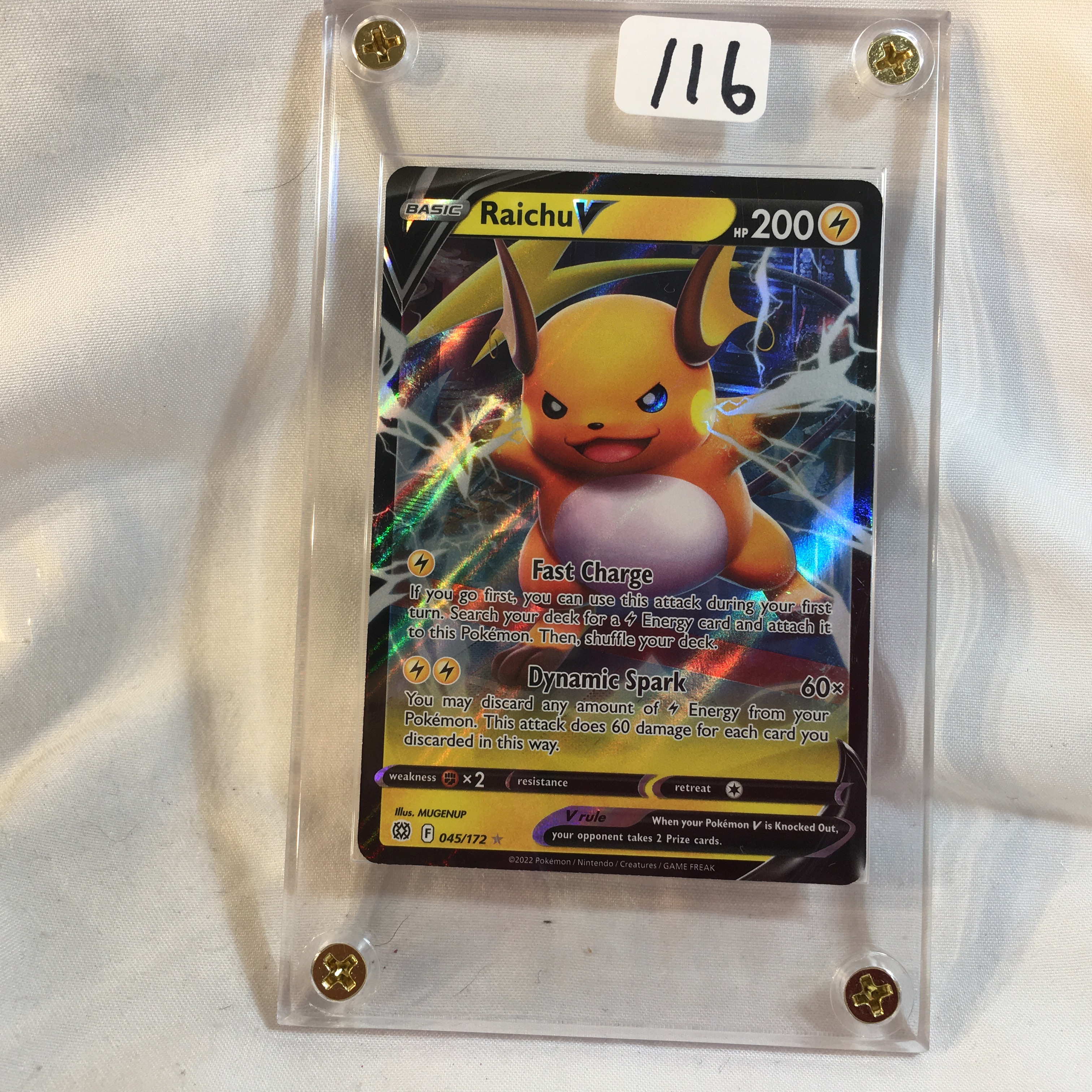 Collector Modern 2022 Pokemon TCG Basic Raichu V | Proxibid