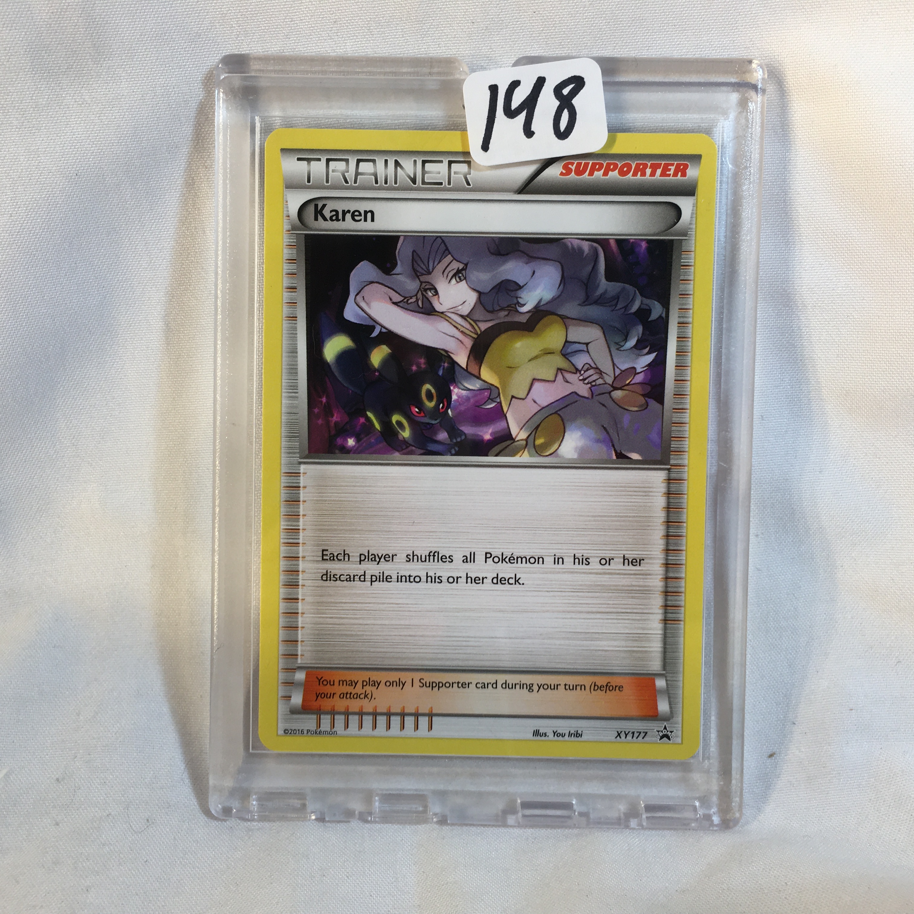 karen pokemon card Pokemon Premium Trainer XY Collection Karen #XY177a Black Star Promo Full  Art Holo Trading Card
