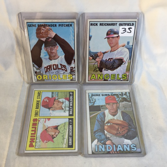 Lot of 4 Collector Vintage Baseball Assorted Sports Trading Cards