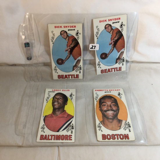 Lot of 4 Collector Vintage NBA Basketball Sports Trading Assorted Cards & Players  -  See Pictures