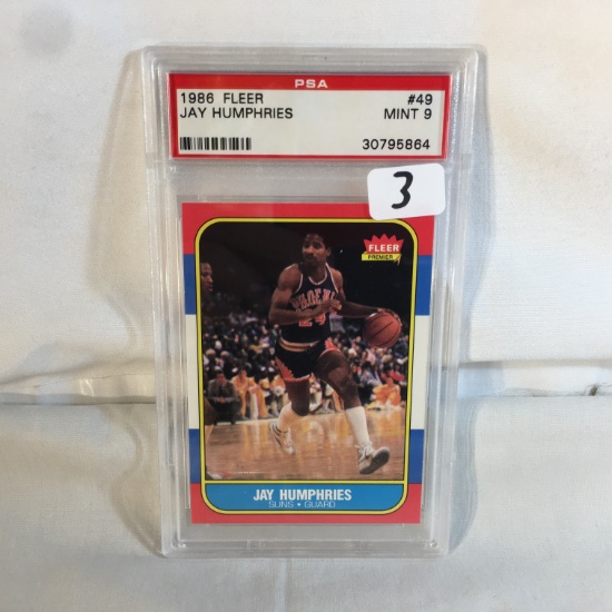 Collector Vintage PSA Graded 1986 Fleer #49 Jay Humphries Mint 9 30795864 NBA Sports Card