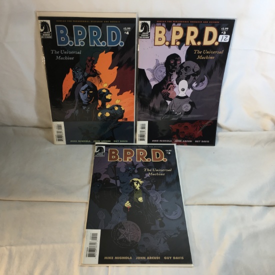 Lot of 3 Collector Modern Dark Horse Comics B.P.R.D The Universal Machine Comic Books No.3.4.5.