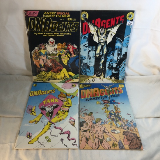 Lot of 4 Collector Modern Eclipse Comics DNAgents Comic Books No.9.10.11.11.