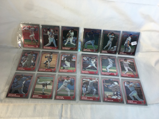 Lot of 18 Pcs Collector Modern Baseball Sport Trading Assorted Cards & Players - See Pictures