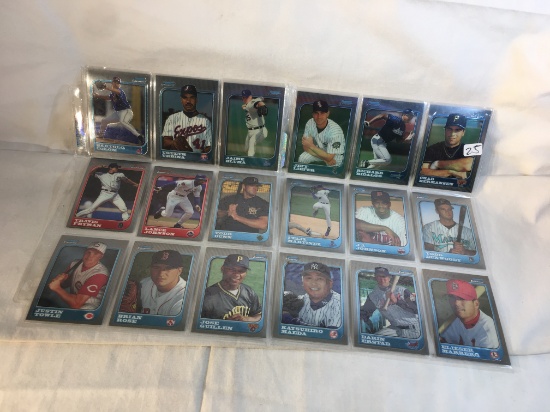 Lot of 18 Pcs Collector Modern Baseball Sport Trading Assorted Cards & Players - See Pictures