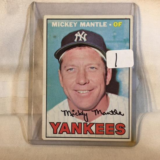 Collector Vintage 1967 Topps Baseball Mickey Mantle #150Sport Trading Card Yankees