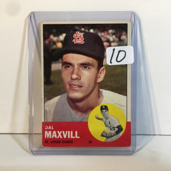 Collector Vintage 1962 Topps Baseball Dal Maxwill #49 Baseball Sport Trading Card
