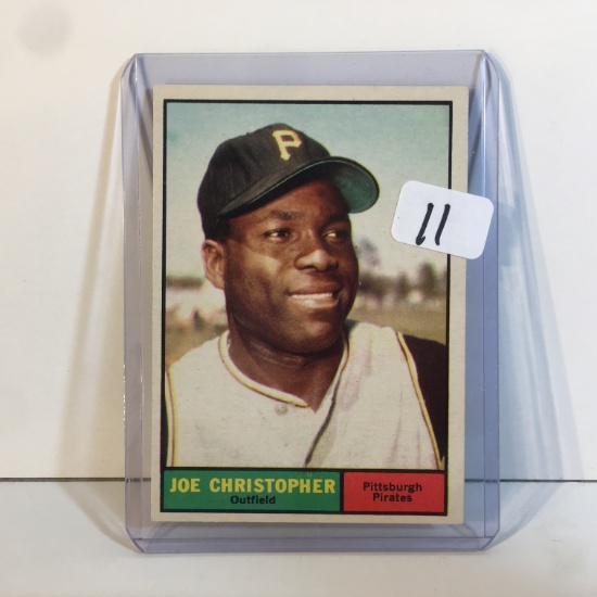 Collector Vintage 1961 Topps Baseball Joe Christopher #82 Baseball Sport Trading Card