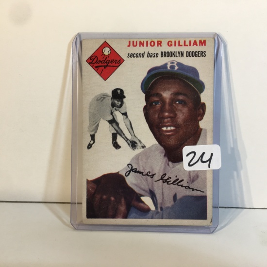 Collector Vintage Topps Baseball Sport Card Junior Gilliam ##35 Sport Baseball Sport Card