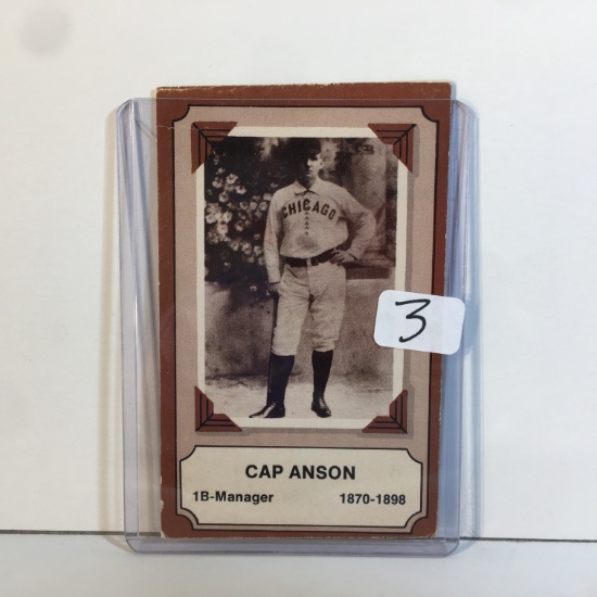 Collector Vintage 1974 Topps Baseball Cap Anson 1B-Manager 1870-1898  No.1 Of 28