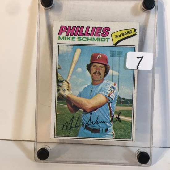 Collector Vintage 1977 Topps Baseball Mike Schmidt #140 Baseball Sport Trading Card
