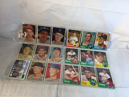 Lot of 18 Pcs Collector Vintage Sport Baseball Trading Assorted cards & Players -See Pictures