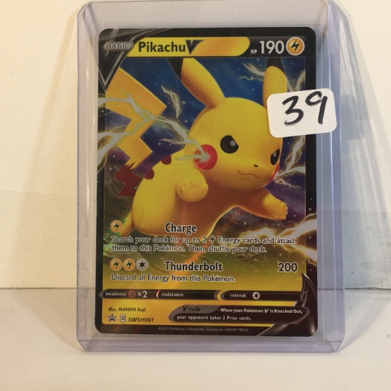 Collector Modern 2021 Pokemon TCG Basic Pikachui V SWSH061 Holo Trading Card