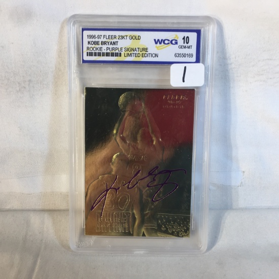 Collector WCG 1996-97 23KT Gold Kobe Bryant Rookie - Purple Signature 10 GEM-MT 63550169 Card
