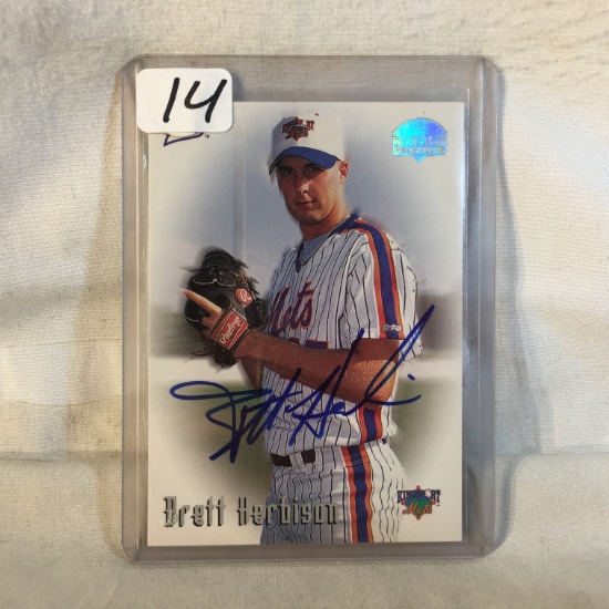 Collector 1996 Best Prospects Brett Herbison Baseball Trading Card Signed