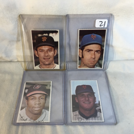 Lot of 4 Collector Vintage Assorted Baseball Picture Trading Cards  -  See Pictures