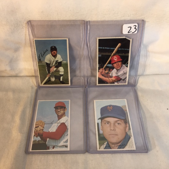 Lot of 4 Collector Vintage Assorted Baseball Picture Trading Cards  -  See Pictures