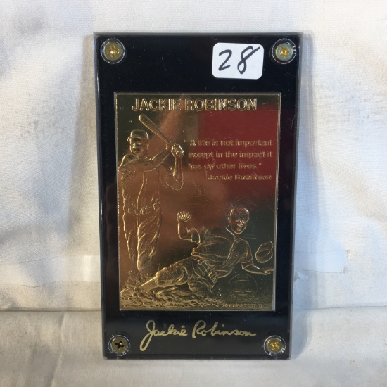 Collector Gold Performance 22 Karat Gold Jackie Robinson #025273 Limited Edition Trading Card