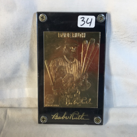 Collector Gold Performance 22 Karat Gold Babe Ruth #014316 Limited Edition Trading Card